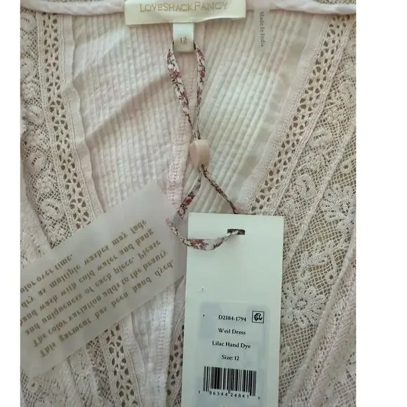 LoveShackFancy Blush Maxi Dress with Ruffle Sleeves - Picture 7 of 11